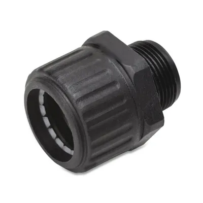 Щуцер Dietzel PVC за гофрирани тръби  DN 32, M32x1.5, черен, SGL