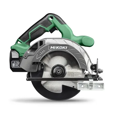 Акумулаторен ръчен циркуляр HiKOKI - Hitachi  с 2 батерии и зарядно, 18 V, 5 Ah, 165 мм, 4300 об./мин, C1806DUM-WPZ