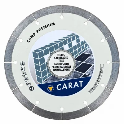 Диск диамантен за мокро рязане Carat на твърди плочки 180 мм, отвор 25.4 мм, диамантен ръб 10 мм, CSMP