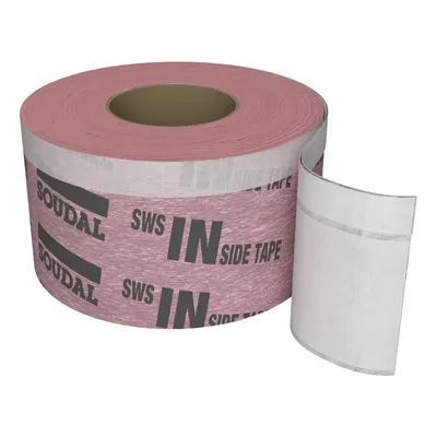 Лента Soudal пароизолационна, вътрешна 100 мм, 30 м, червена, SWS Inside Extra