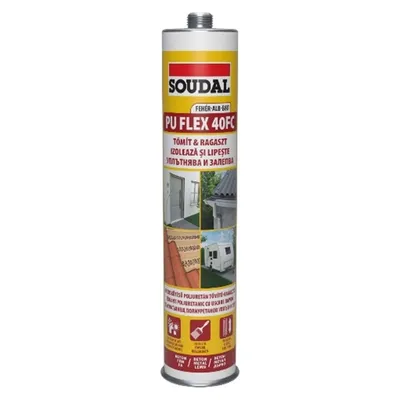 Лепило уплътнително Soudal полиуретаново  300 мл, бяло, PU Flex 40 FC