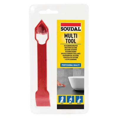Ръчен шабър Soudal за силикон  1 бр., червен, Multi Tool