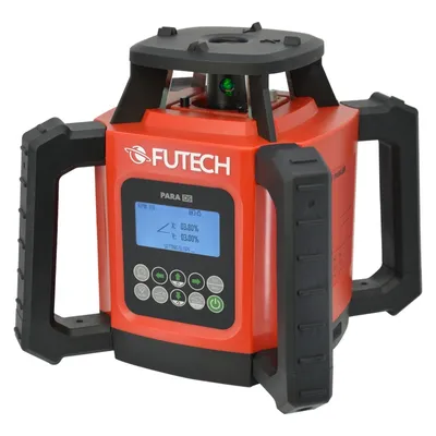 Ротационен лазерен нивелир FUTECH с приемник  зелен лъч, 2×300 м с приемник, 0.1 мм/м, Para DS Green + Para Receiver MM