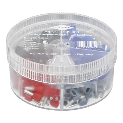 Кабелен накрайник Knipex за кримпване комплект  2x0.75-2x2.5 мм2