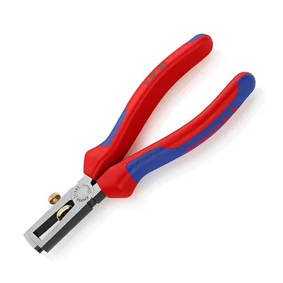 Електротехнически клещи за сваляне на изолация Knipex с регулиращ винт 0.5-10 мм2, 160 мм, 11 02 160 SB