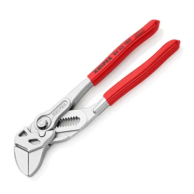 Клещи гаечен ключ Knipex 1 3/8 ", 40 мм, с бутон и шарнирен реглаж, 180 мм, 86 03 180 SB