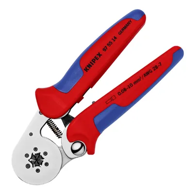 Кербовъчни клещи Knipex за кабелни накрайници 0.08-16 мм2, 180 мм, 97 55 14