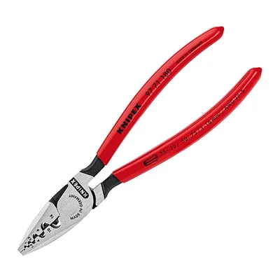Кербовъчни клещи Knipex за кабелни накрайници 0.25-16 мм2, 180 мм, 97 71 180 SB