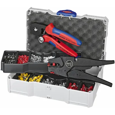 Кербовъчни клещи Knipex за кабелни накрайници комплект 0.5-10 мм2, 180 мм, 97 90 10
