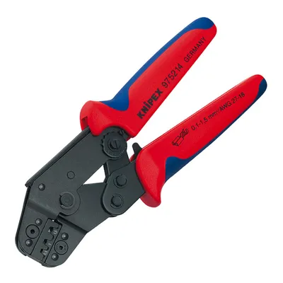 Кербовъчни клещи Knipex за неизолирани плоски кабелни обувки 0.5-6 мм2, 200 мм, 97 52 14