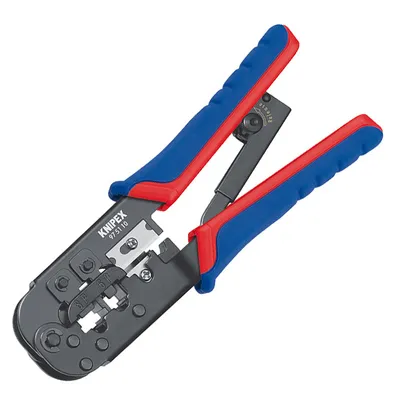 Кербовъчни клещи Knipex за телефонни и компютърни конектори 190 мм, RJ11, RJ12, RJ45, 97 51 10