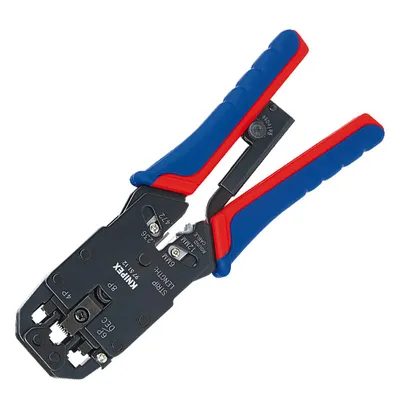 Кербовъчни клещи Knipex за телефонни и компютърни конектори  200 мм, RJ11, RJ12, RJ45, 97 51 12 SB