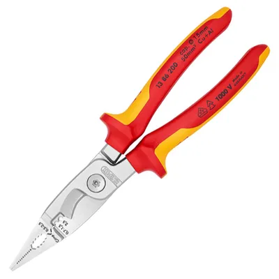 Комбинирани клещи за електрическа инсталация Knipex    2.5 мм2, 200 мм, 13 86 200