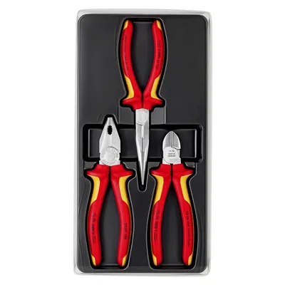 Електротехнически клещи Knipex комплект 3 бр., 00 20 12