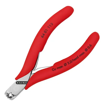 Челни клещи резачки Knipex за електроника с отваряща пружина, 115 мм, 64 01 115