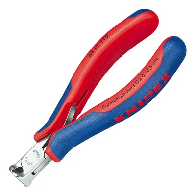 Челни клещи резачки Knipex за електроника  с отваряща пружина, 115 мм, 64 12 115