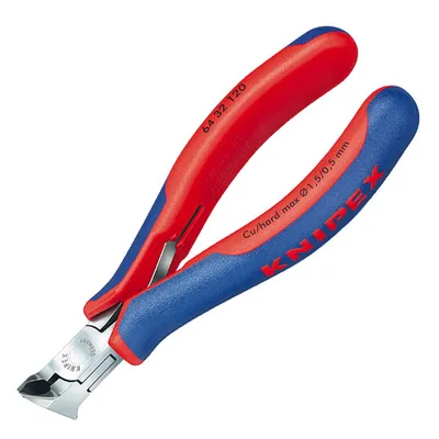Челни клещи резачки Knipex за електроника   с отваряща пружина, 115 мм, 64 32 120