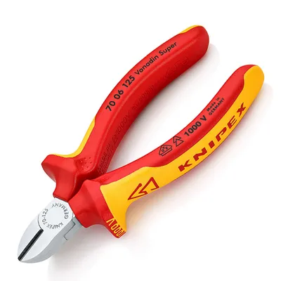 Странични клещи резачки Knipex с изолация 125 мм, 70 06 125