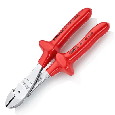Странични клещи резачки Knipex с изолация 200 мм, 74 07 200