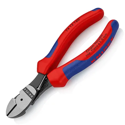Странични клещи резачки Knipex усилени с отваряща пружина, 160 мм, 74 12 160