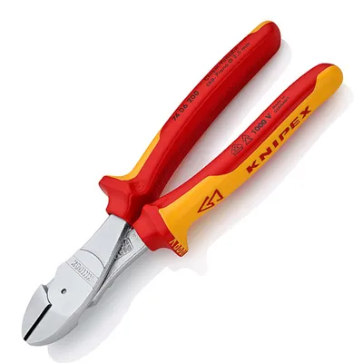 Странични клещи резачки Knipex усилени, с изолация 200 мм, 74 06 200