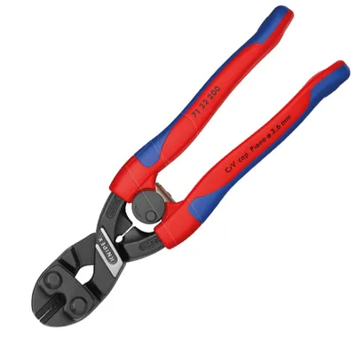 Странични клещи резачки Knipex за болтове   с лостов механизъм, с отваряща пружина, 200 мм, CoBolt