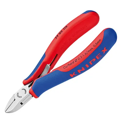 Странични клещи резачки Knipex за електроника с отваряща пружина, 115 мм, 77 02 115 SB
