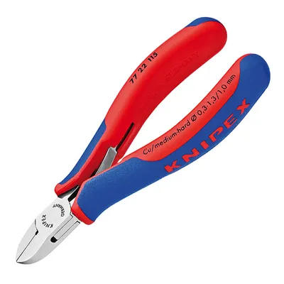 Странични клещи резачки Knipex за електроника с отваряща пружина, 115 мм, 77 22 115