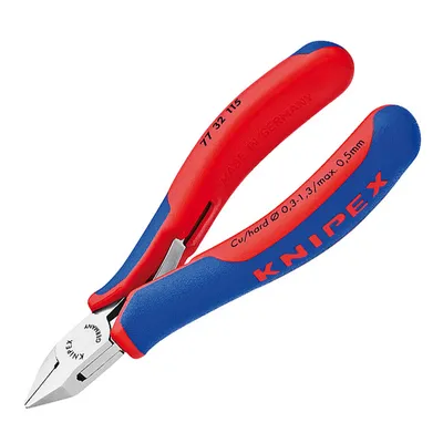 Странични клещи резачки Knipex за електроника  с отваряща пружина, 115 мм, 77 32 115 SB