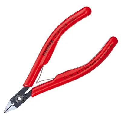 Странични клещи резачки Knipex за електроника с отваряща пружина, 125 мм, 75 22 125