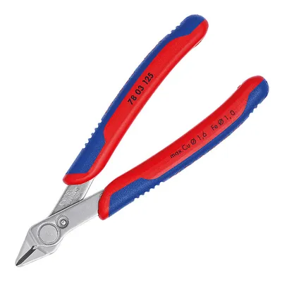 Странични клещи резачки Knipex за електроника с отваряща пружина, 125 мм, Super Knips