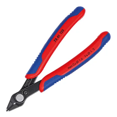 Странични клещи резачки Knipex за електроника с отваряща пружина, 125 мм, Super Knips