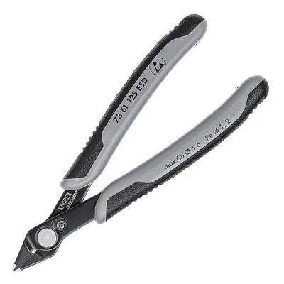 Странични клещи резачки Knipex за електроника с отваряща пружина, 125 мм, Super Knips ESD