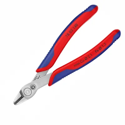 Странични клещи резачки Knipex за електроника   с отваряща пружина, 140 мм, Super Knips