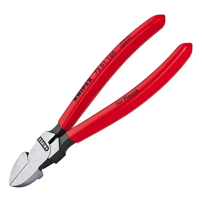 Странични клещи резачки Knipex за пластмаси и меки материали с отваряща пружина, 140 мм, 72 01 140