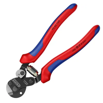 Клещи резачки Knipex за стоманено въже с отваряща пружина, 160 мм, 95 62 160