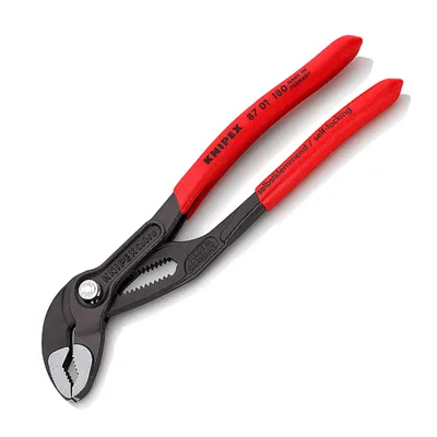 Водопроводни клещи Knipex с бутон и шарнирен реглаж, 1 1/2 ", 42 мм, 180 мм, Cobra