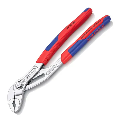 Водопроводни клещи Knipex с бутон и шарнирен реглаж, 2 ", 50 мм, 250 мм, Cobra