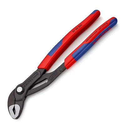 Водопроводни клещи Knipex с бутон и шарнирен реглаж, 2 ", 50 мм, 250 мм, Cobra
