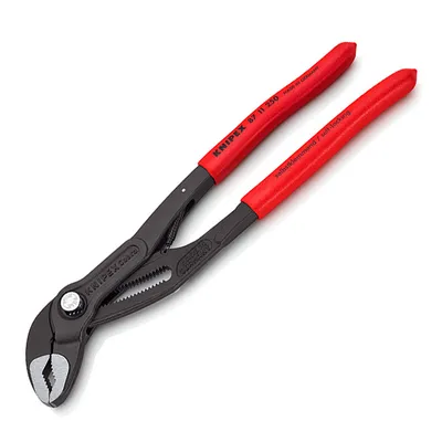 Водопроводни клещи Knipex с бутон и шарнирен реглаж, 2 ", 50 мм, 250 мм, Cobra matic