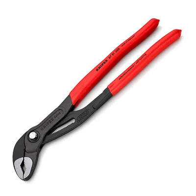 Водопроводни клещи Knipex с бутон и шарнирен реглаж, 2 3/4 ", 70 мм, 300 мм, Cobra