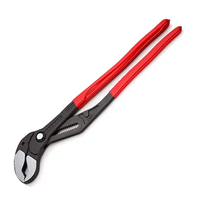 Водопроводни клещи Knipex с бутон и шарнирен реглаж, 4 1/2 ", 115 мм, 560 мм, Cobra