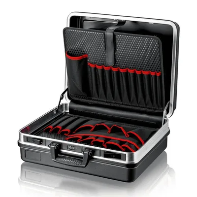 Куфар за инструменти Knipex алуминиев 410х465х200 мм, 15 кг, черен, Basic