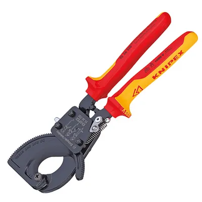 Ножица за кабели Knipex автоматична с VDE изолация ф 32 мм, 240 мм2, 250 мм, Cable Cutters