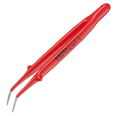Пинсети за фина механика Knipex изолирани VDE 150 мм, извити, 92 37 64