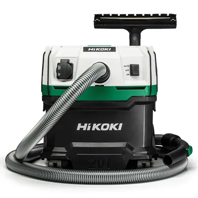 Прахосмукачка HiKOKI - Hitachi за сухо и мокро почистване  1200 W, 252 м3/ч, 20 л, клас L, RP200YL