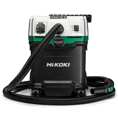 Прахосмукачка HiKOKI - Hitachi за сухо и мокро почистване  1200 W, 252 м3/ч, 30 л, клас H, RP300YH