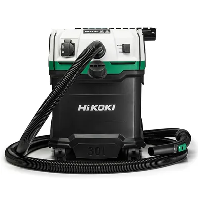 Прахосмукачка HiKOKI - Hitachi за сухо и мокро почистване  1200 W, 252 м3/ч, 30 л, клас M, RP300YM