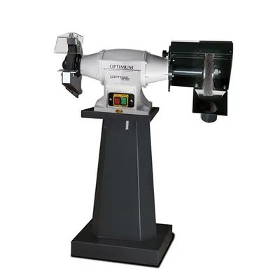 Индустриален шмиргел Optimum със стойка  ф 250х30 мм, 1100 W, 1400 об./мин, OPTIgrind GZ 25 CD
