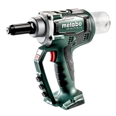 Акумулаторна нитачка за поп-нитове Metabo  без батерия и зарядно, 18 V, 10 kN, 2.4-5 мм, NP 18 LTX BL 5.0